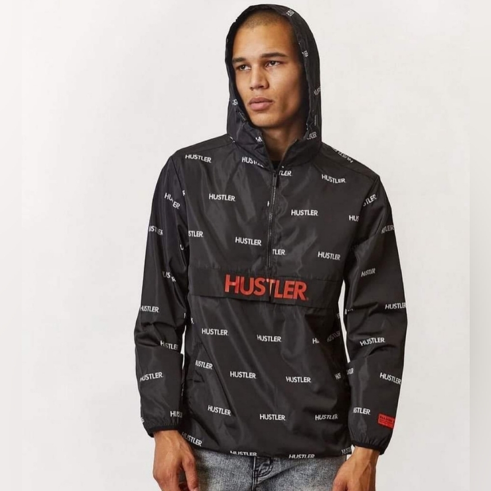 Reason Clothing X Hustler Half Zip Windbreaker Jacket